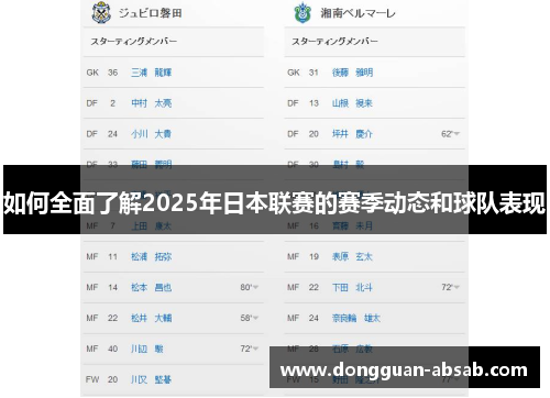 如何全面了解2025年日本联赛的赛季动态和球队表现 如何全面了解2025年日本联赛的赛季动态和球队表现